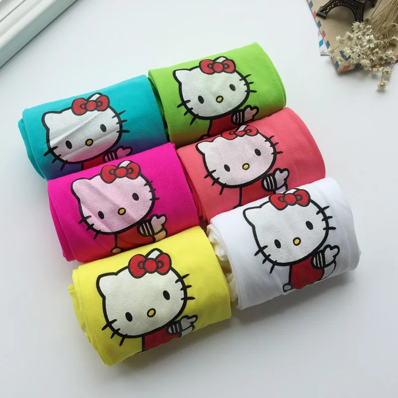 1pc free shipping Baby girl female pantyhose tights children kids velvet hello kitty cat dance stockings