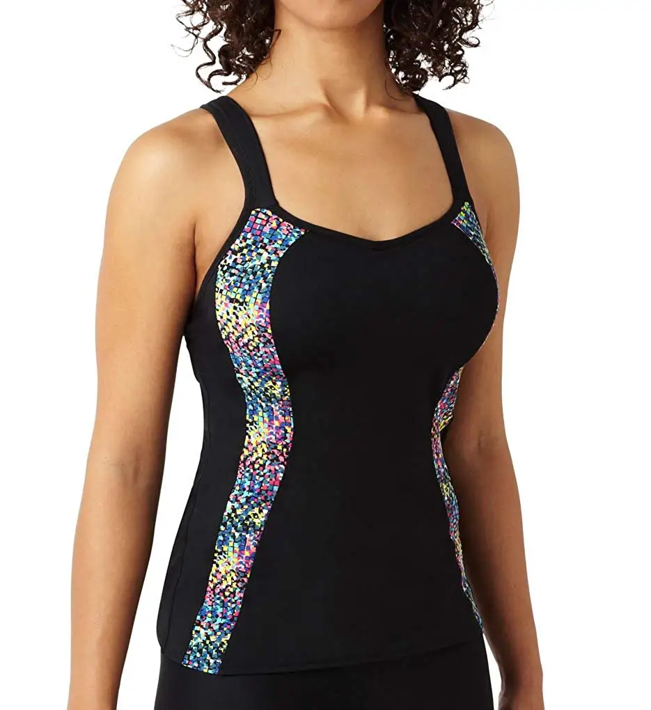 sports vest top with built in bra