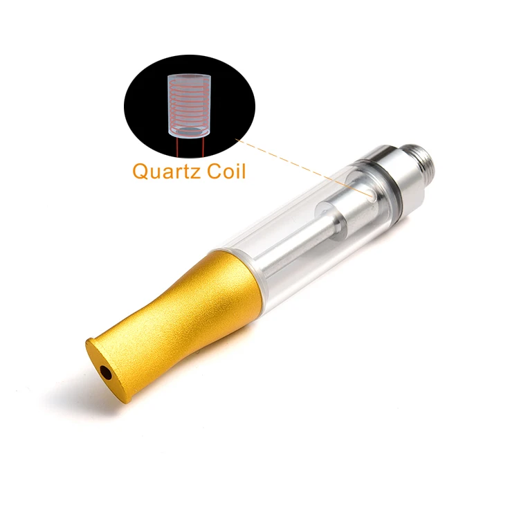 Quartz Coil .5 ml 1 ml 510 thread  silver gold thick oil cartridge for vape pen