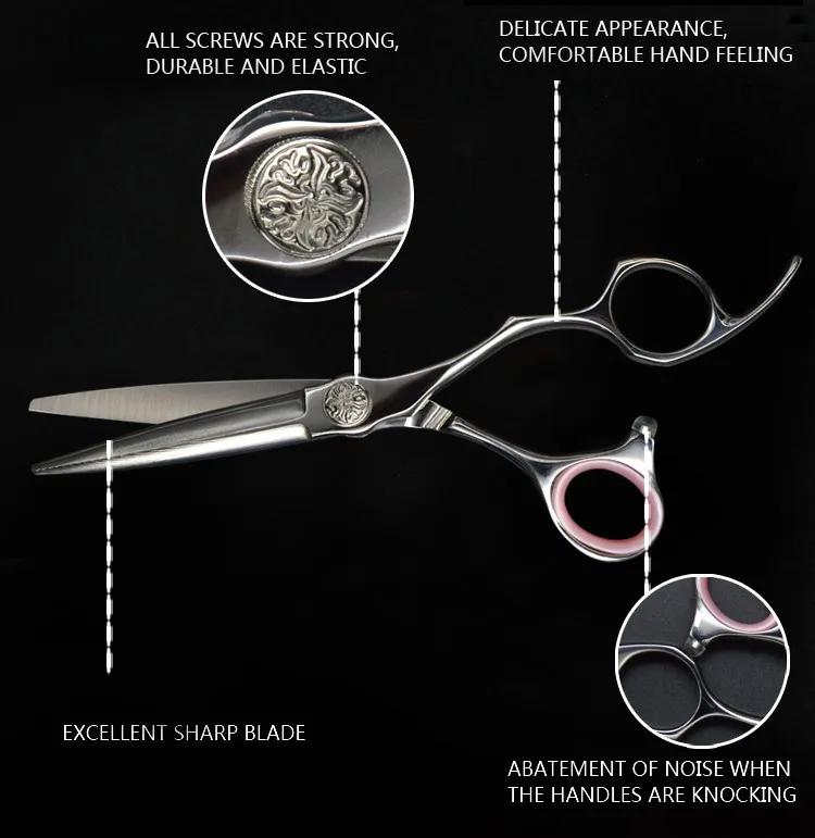 hair cutting scissors with beautiful finger