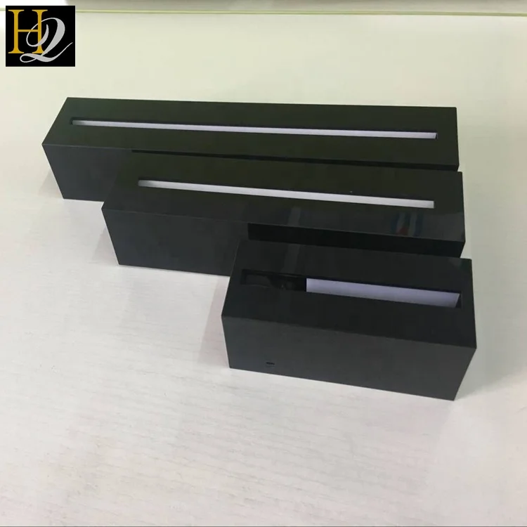 Factory high quality LED light base display with RGB remote customized acrylic led case with battery operated