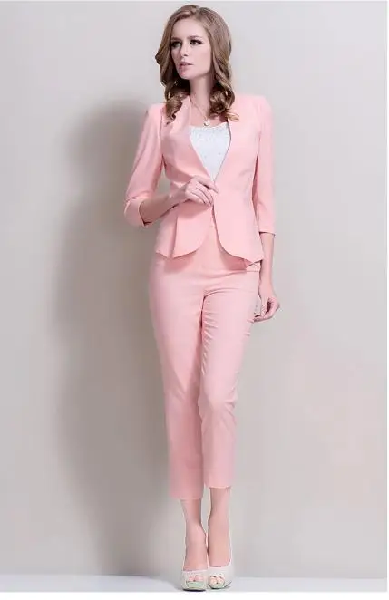 peach suit women's