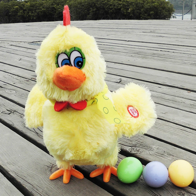 egg laying chicken plush toy