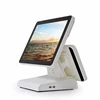 15 inch LED display double touch electronic cash register ecr with 12 inch second screen for supermarket