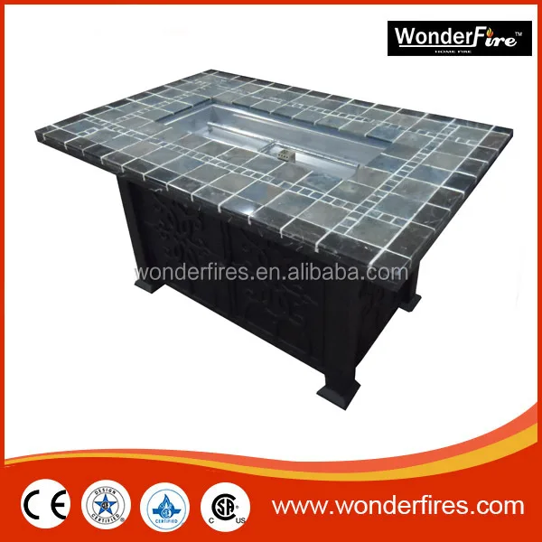 Outdoor Fire Pit Table Patio Heater Sus Burner Ststem Fire Glass