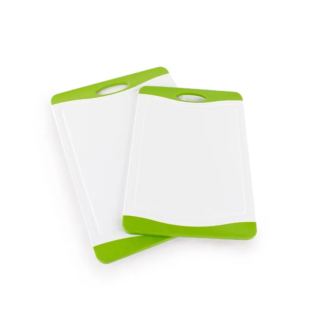 2 Dishwasher safe poly plastic kitchen cutting boards set