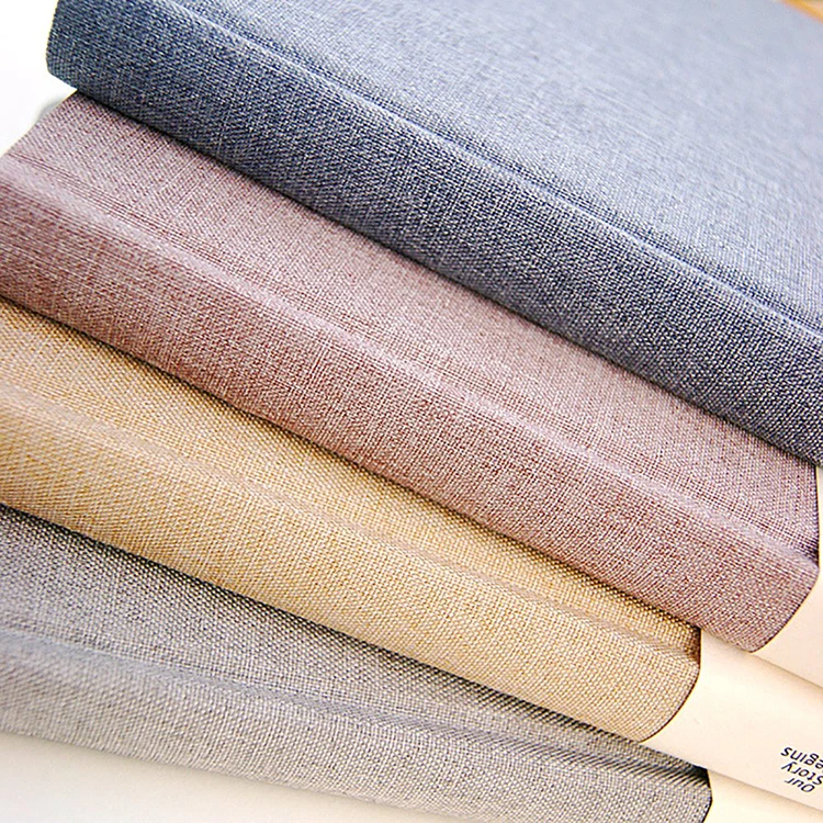 Manufacturer Handmade Custom Ecofriendly Recycled Graph Hard Paper Linen Fabric Cover Notebook