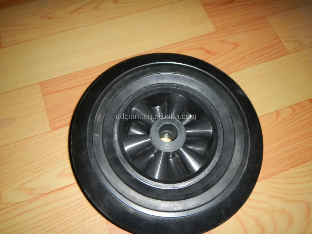 10"x2.5" straight line solid rubber wheel