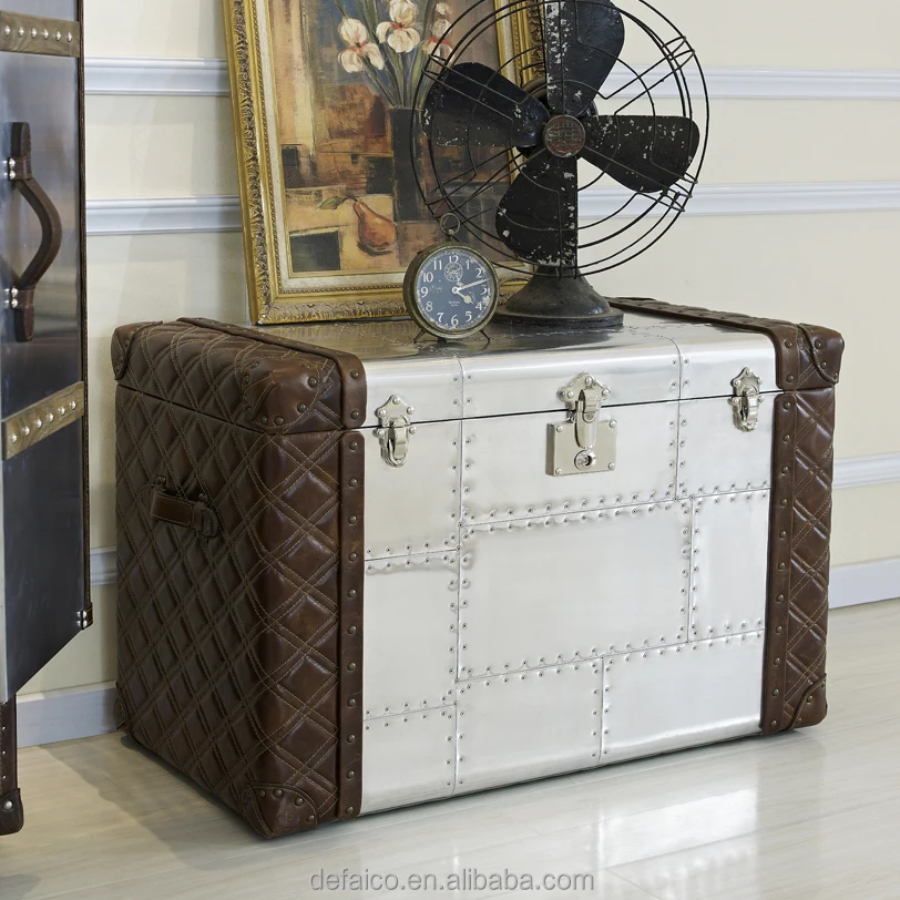 Handmade Box Vintage Antique Furniture Home Goods Aluminum Storage