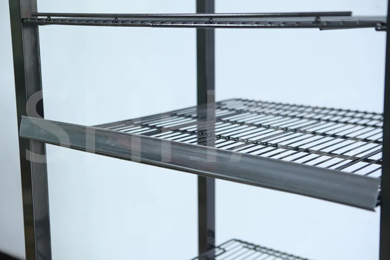 Shelf column for beverage cabinet