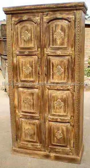 antique wardrobe held together by wooden pins