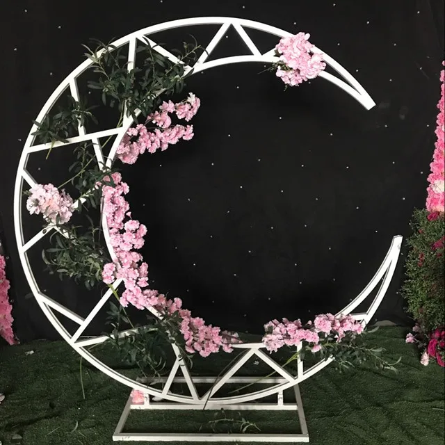 Wfa102 Crescent Flower Arch Flower Arch For Wedding Decorated Flower