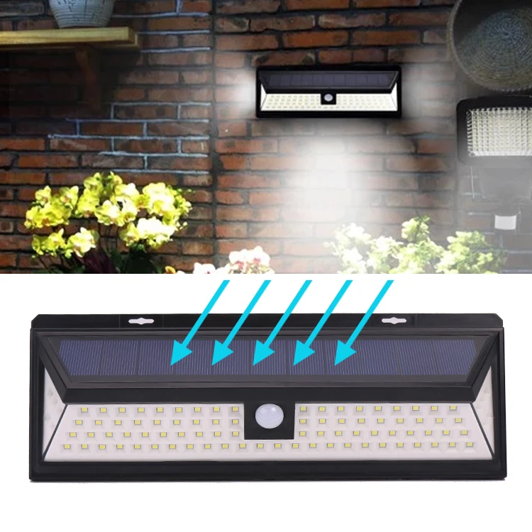 Best Factory Price Solar Powered Wall Mounted 90 LED Garden Patio Step Decorative Fence Light