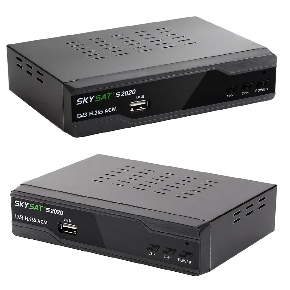 Skysat S2020 Twin Tuner Satellite Receiver Iks Sks Acm H.265 Xtream Iptv M3u Powervu Stable