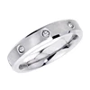 Women's Silver IP Plating Stainless Steel Crystals Engagement Band Ring