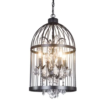 8 Lite Antique Style Rustique Finitions Cristal De Cage à Oiseaux Pendentif Lampe Bon Pour Hôtel Ou à La Maison Ou Villa Cage à Oiseaux Buy Birdcage