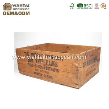 Vintage Finish Wooden Case Wood Garden Decorate Flower Box With