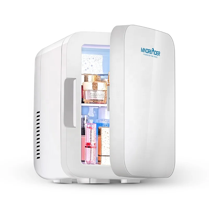 Wholesale Customizable 6l Cosmetics Mini Fridge Colored Glass Door