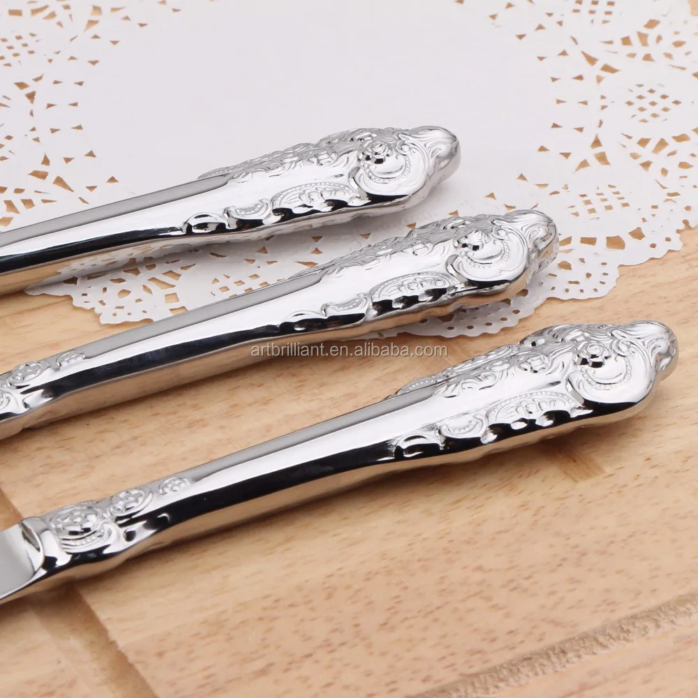 30pcs Set Silver Markings Flatware Silverware With Silver Plated China