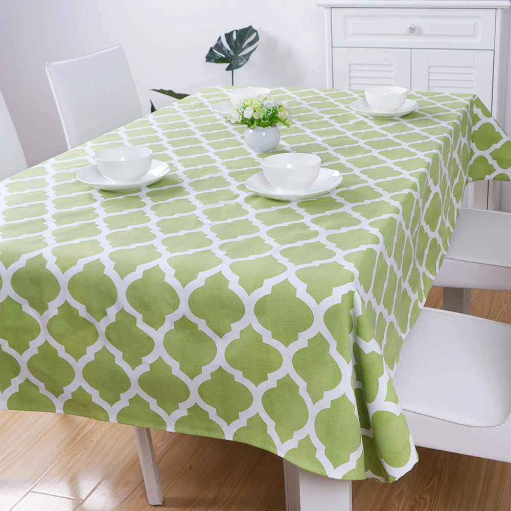 Custom Table Linen Dining Tablecloth Polyester Fabric Rectangle Table Cloth With Modern Design