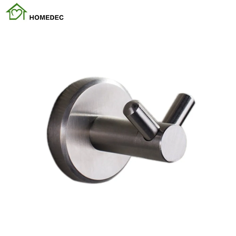 Stainless Steel Metal Robe Hook Hanging Clothes Bathroom Stainless Steel Metal Robe Hook Hanging