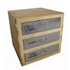 Rustic Square Wooden Sofa Side Drawers Table