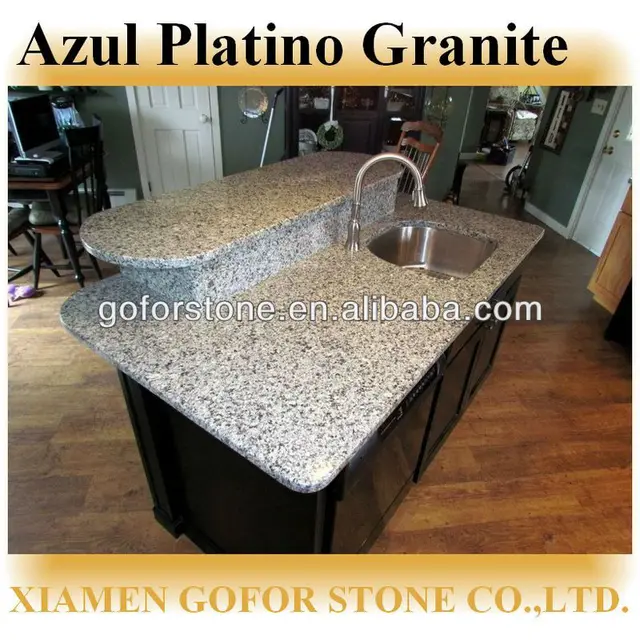 High Polished Azul Platino Granite Countertop Buy Azul Platino