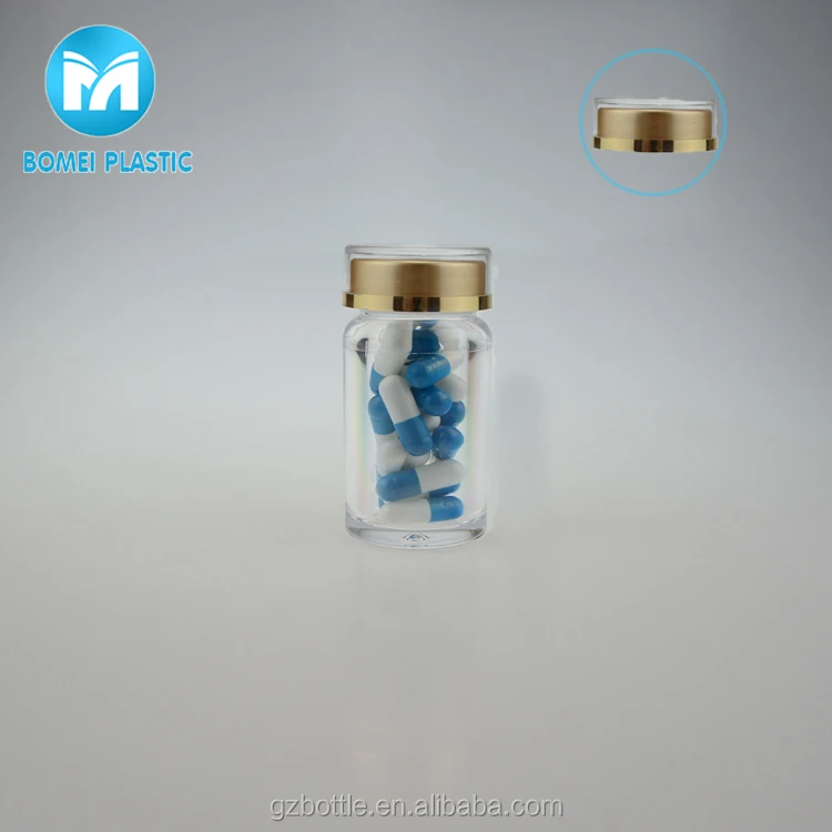 30ml pet jars with aluminum lid custom wholesale capsule bottle