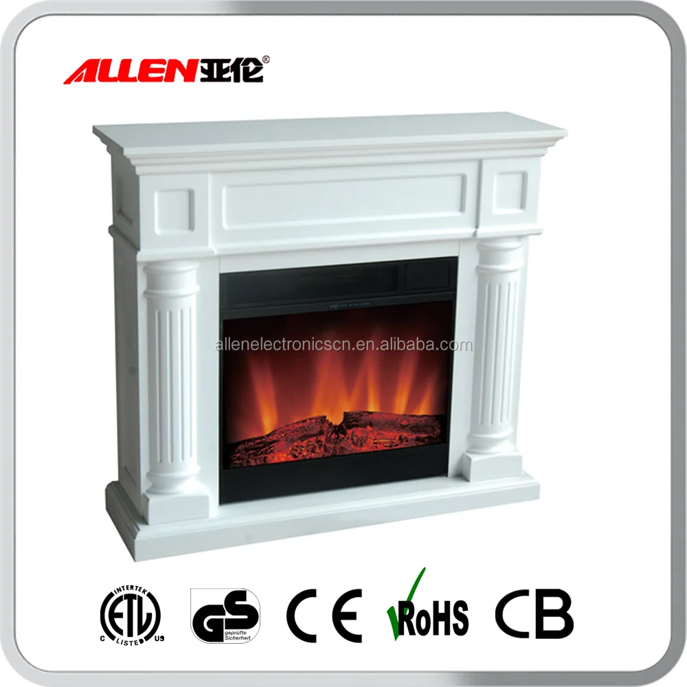 Modern White Corner Electric Fireplace With Wood Mantel Buy