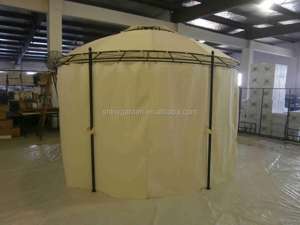 3.5m Hexagonal Dome Roof Steel Deluxe Round Outdoor Patio Canopy Party