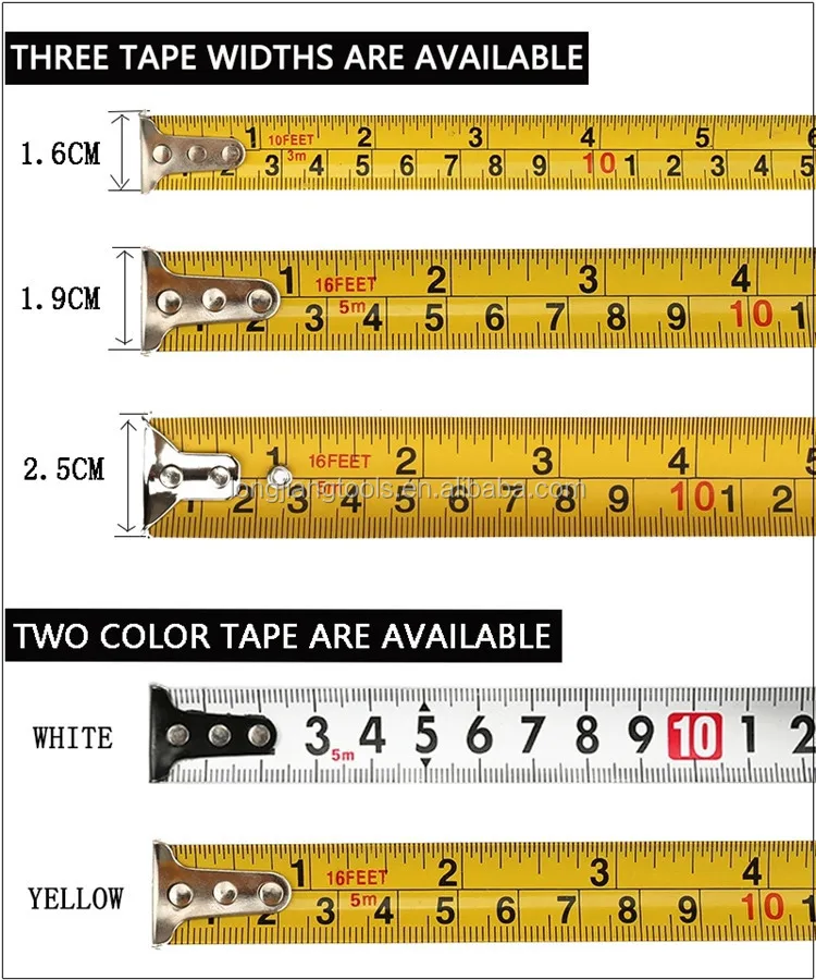 3m 5m 7.5m 8m 10m Rubber Coat Abs Measure 5m Tape With Logo - Buy ...