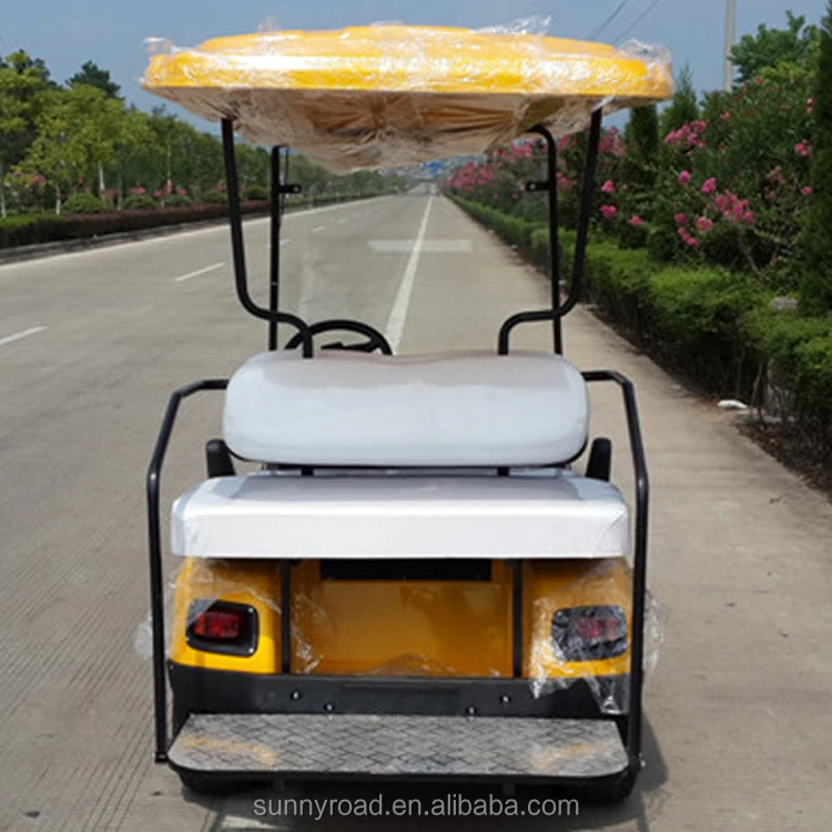 yellow golfcarts