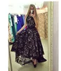 F20381A Hot sale elegant lace dress evening dress for women sleeveless maxi prom dress dovetail skirt for women