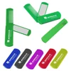 Pocket promotion gift high quality classic design personalized logo fanned open 2-in-1 plastic folding flat comb with mirror