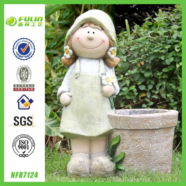 Garden Statue Decor Little Boy And Girl Figurine Buy Boy And Girl