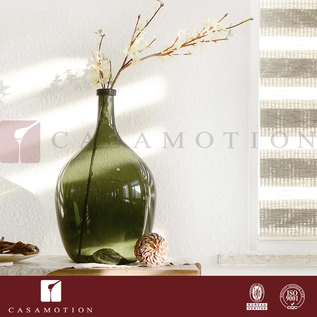 casamotion deep olive green hand blown art glass vase with no