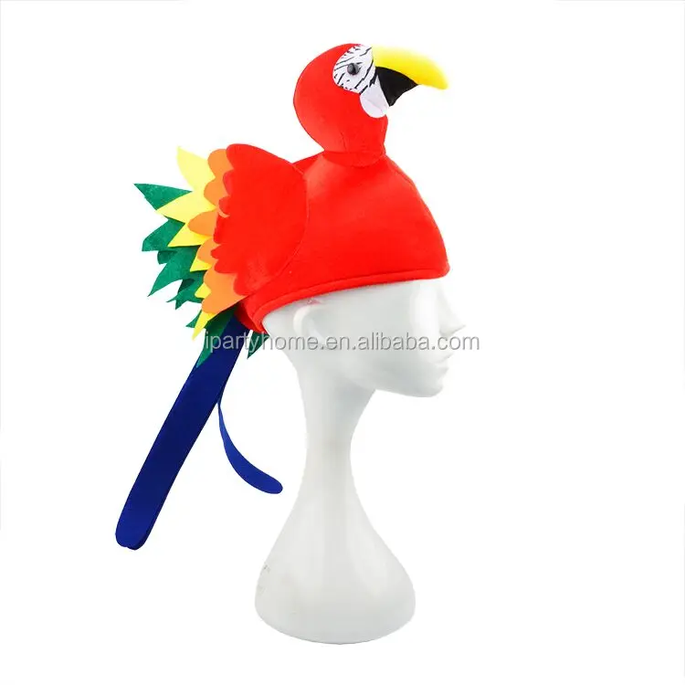 ルアウパーティー用品かわいい動物 Hatstropical ぬいぐるみベルベット赤オウム帽子 Buy オウム帽子 かわいい動物帽子 オウム Product On Alibaba Com