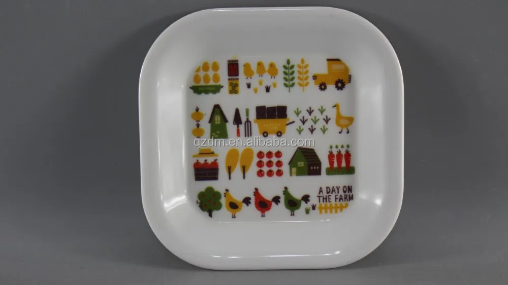 15x15cm Melamine small tray, Mealmine square tray