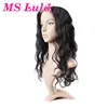150% density full lace wig in body wave Indian hair colored and bleached long hair braid