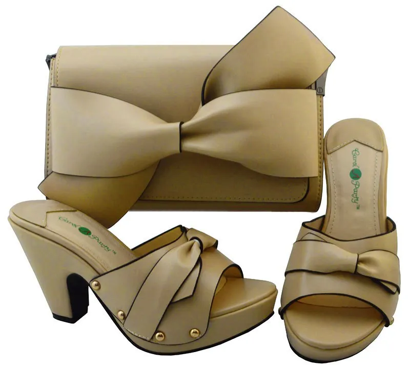 Ab84591 Top Grade Quality Genuine Leather Italian Shoes And Bag Set