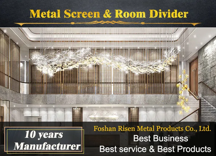 restaurant decorative stainless steel room partition door