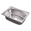 5641 Standard size flexible durable single bowl 201stainless steel kitchen sink with drain board