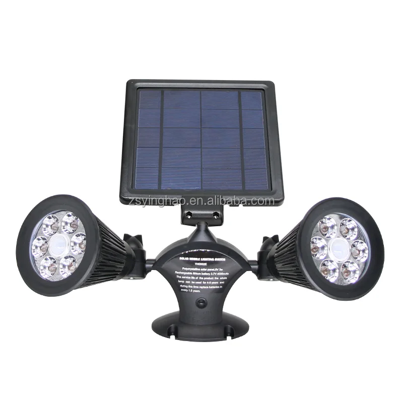 Outdoor Landscape Lighting Waterproof Solar Wall Light Security Lights New Upgraded Version YINGHAO Solar Outdoor Indoor Spot Light 2 in 1 Installation IP44 Waterproof Separated Panel and Light
