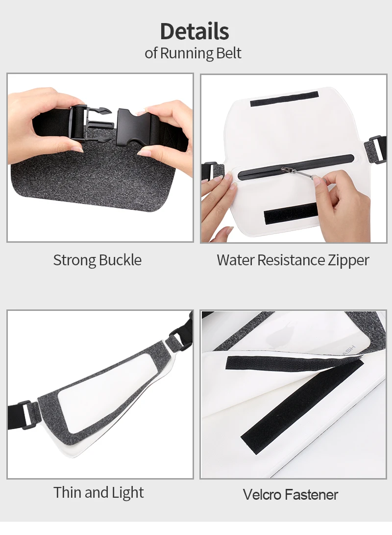 2017 new Fashion designed comfortable sweatproof sport running pack belt for universal mobile phone