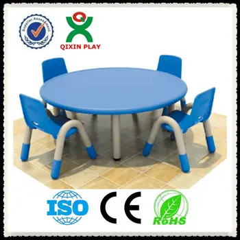 China Cheap Price Round Plastic Table And Chair Set For Kids Desk Prescholl Furniture Baby Furniture Qx B7003 Buy Table And Chair Set Kids Plastic