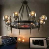 hot 6 heads round glass ball pendant lamp GB06-8 BLK