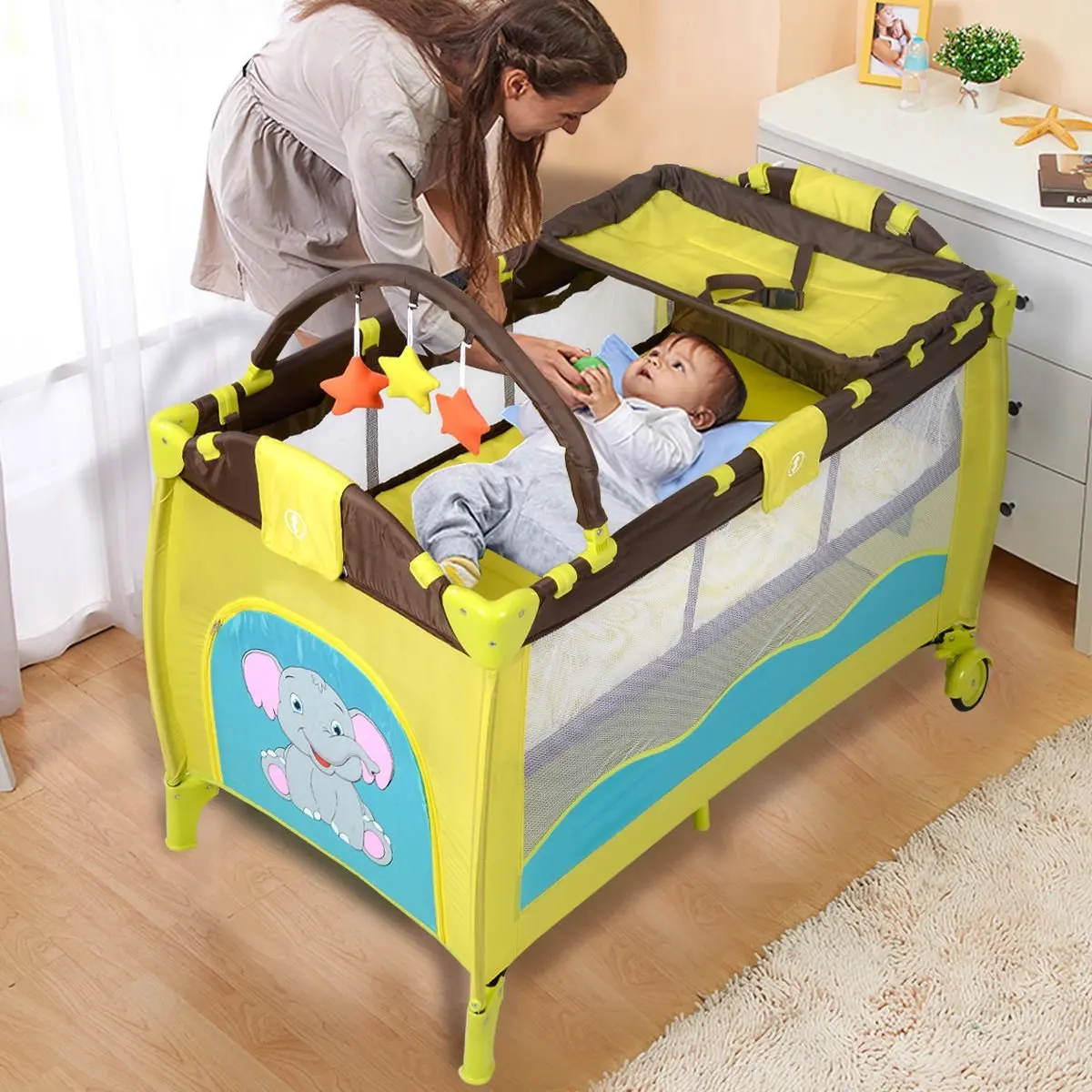 playpen with bassinet