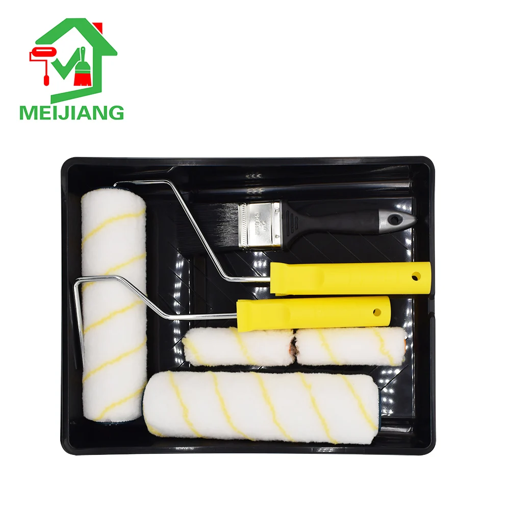 Multifunction 9 Inch 18 Inch Black Plastic Set Tray Paint Roller Kit