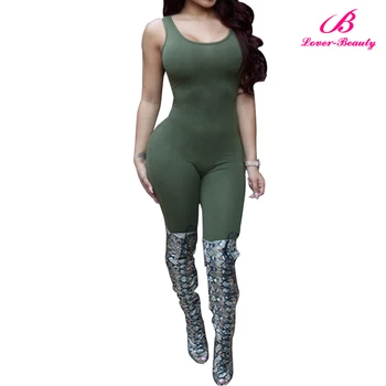 green tight jumpsuit