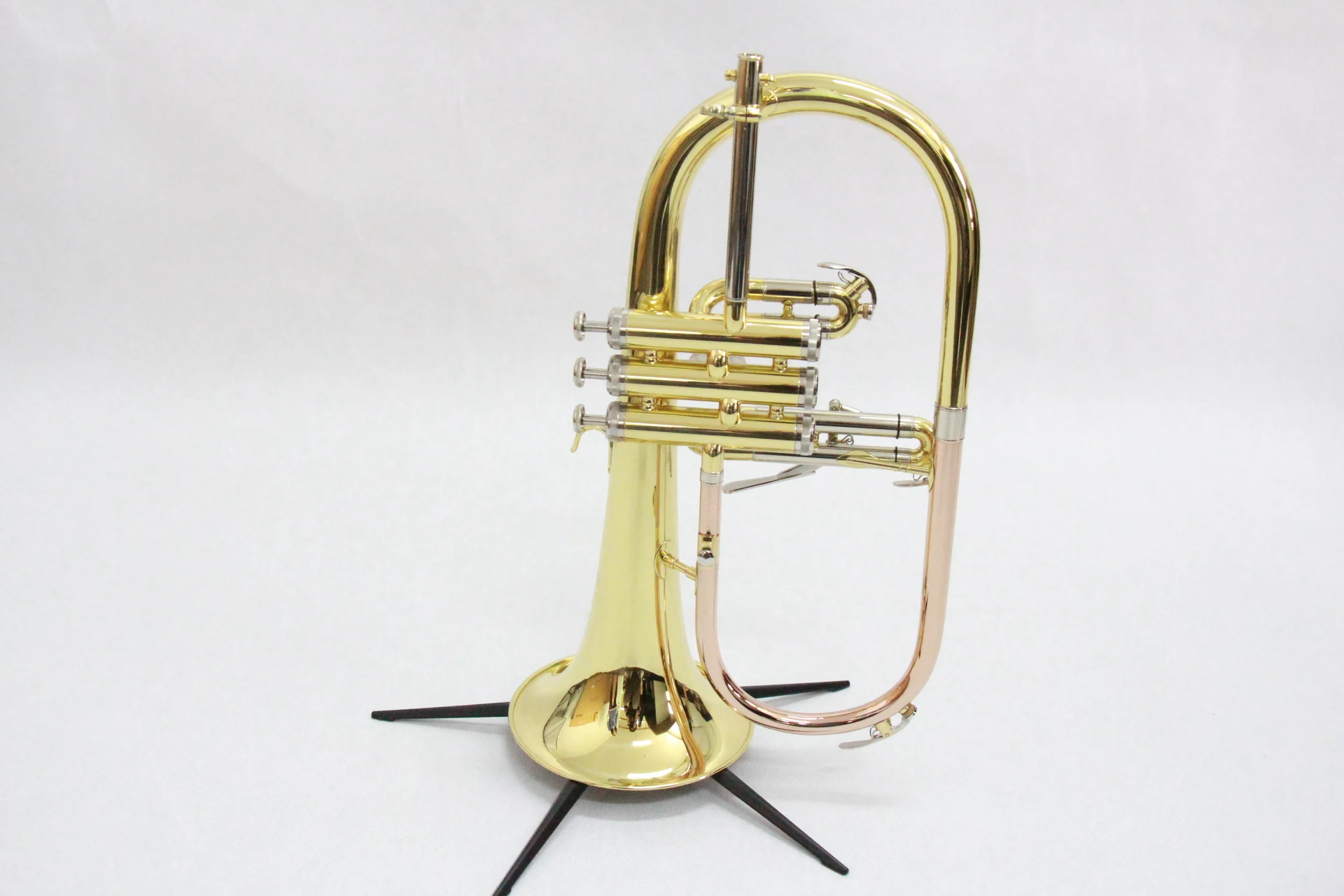 High Quality Gold Lacquered Finish Flugelhorn Cheap Beginner Flugelhorn